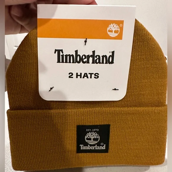 Timberland Unisex Tan and Black Beanies - Set of Two Hats / One Size Fits Most - Picture 7 of 7